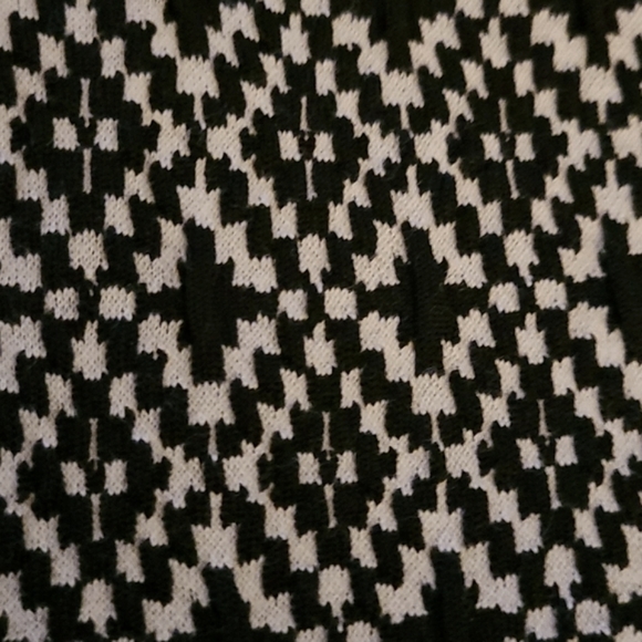 Parker Black White Halter Style Diamond Pattern Dress - Picture 7 of 8